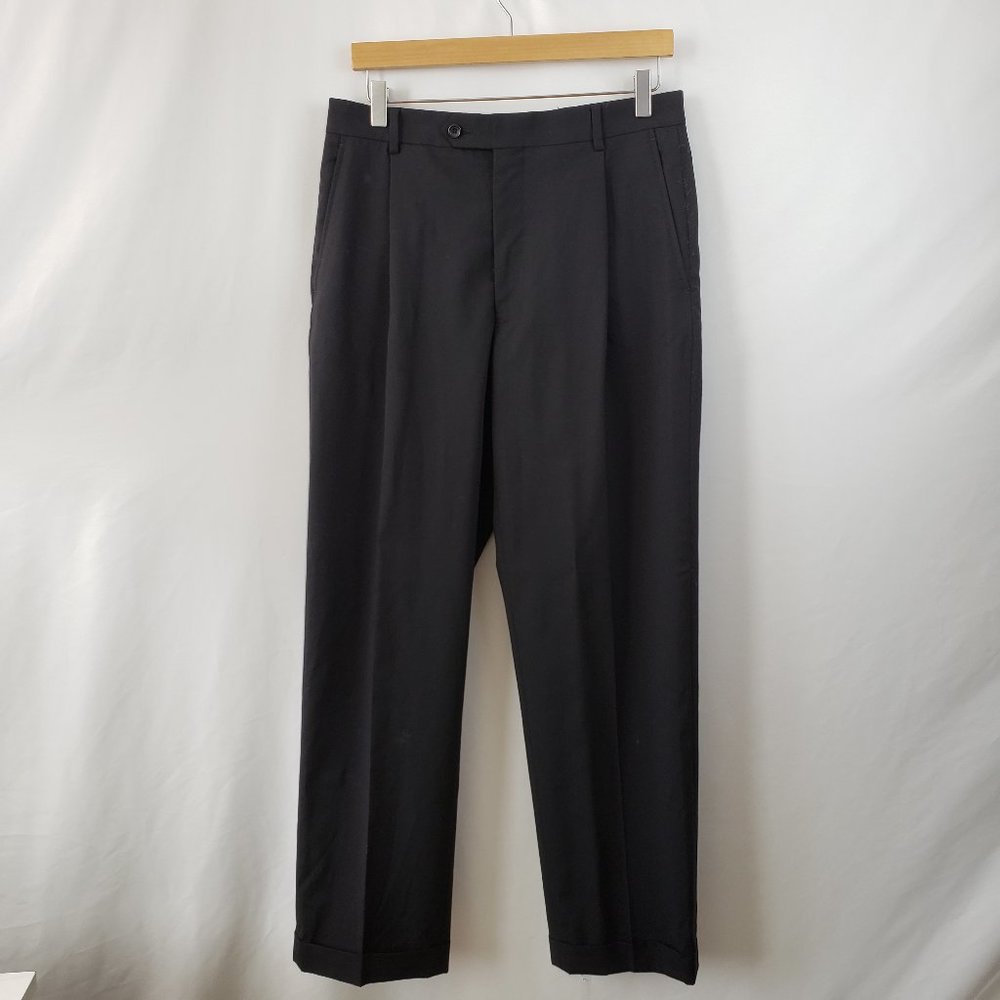 Wilke Rodriguez Mens Pleat Front Cuffed Dress Pant